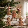 Felt Christmas Ornaments Gingerbread Ornament Set Handmade Holiday Tree Decor Xmas Gift