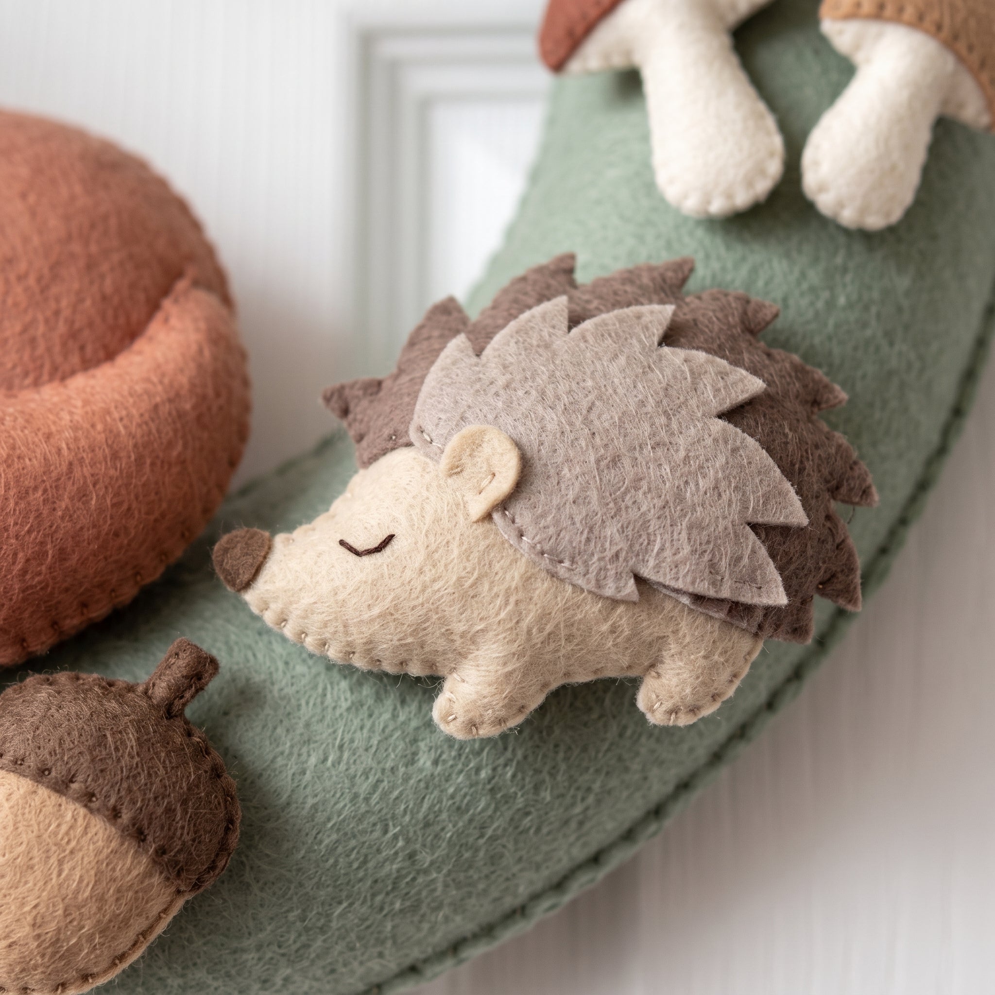 Felt Wreath, Personalized Woodland Name Sign, Fox Nursery Decor, Baby Shower Gift