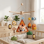 Adventure Nursery Mobile, Felt Crib Mobile, Personalized Camping Baby Decor, Unique Explorer Theme Gift
