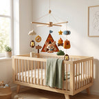Adventure Nursery Mobile, Felt Crib Mobile, Personalized Camping Baby Decor, Unique Explorer Theme Gift