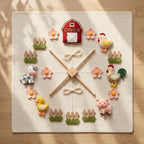 Custom Farm Nursery Mobile, Felt Crib Mobile, Cow and Pig Baby Decor, Unique Name Keepsake Gift