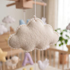 Custom Felt Mobile, Peaceful Nursery Decor, Lamb and Bird Crib Mobile, Unique Keepsake Gift for Newborn
