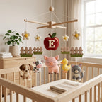 Custom Nursery Mobile, Felt Crib Mobile, Pet and Farm Decor, Unique Initial Name Gift
