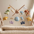 Dragon Nursery Mobile, Felt Crib Mobile, Fantasy Theme Baby Decor, Personalized Adventure Gift