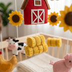Farm Nursery Mobile, Felt Crib Mobile, Barnyard Animal Baby Decor, Personalized Gender Neutral Gift