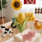 Farm Nursery Mobile, Felt Crib Mobile, Barnyard Animal Baby Decor, Personalized Gender Neutral Gift