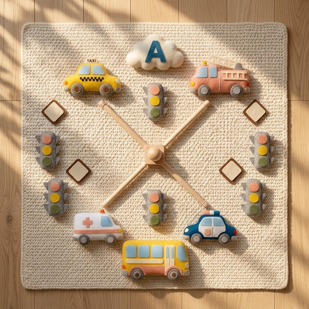 Felt Baby Mobile, Vehicle Crib Mobile, Transportation Nursery Decor, Baby Shower Gift