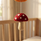 Felt Baby Mobile, Woodland Nursery Decor, Fox and Mushroom Crib Mobile, Autumn Baby Shower Gift