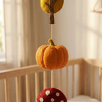 Felt Baby Mobile, Woodland Nursery Decor, Fox and Mushroom Crib Mobile, Autumn Baby Shower Gift