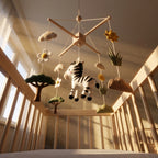 Felt Baby Mobile, Zebra Crib Mobile, Safari Nursery Decor, Baby Shower Gift