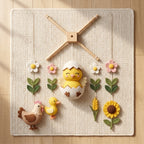 Felt Chick Baby Mobile, Farm Animal Crib Mobile, Chicken Nursery Decor, Baby Shower Gift for Newborn