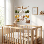Felt Sheep Baby Mobile, Farm Crib Mobile, Lamb Nursery Decor, Baby Shower Gift