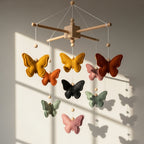 Felt Baby Mobile, Butterfly Nursery Decor, Personalized Crib Mobile, Gender Neutral Baby Gift
