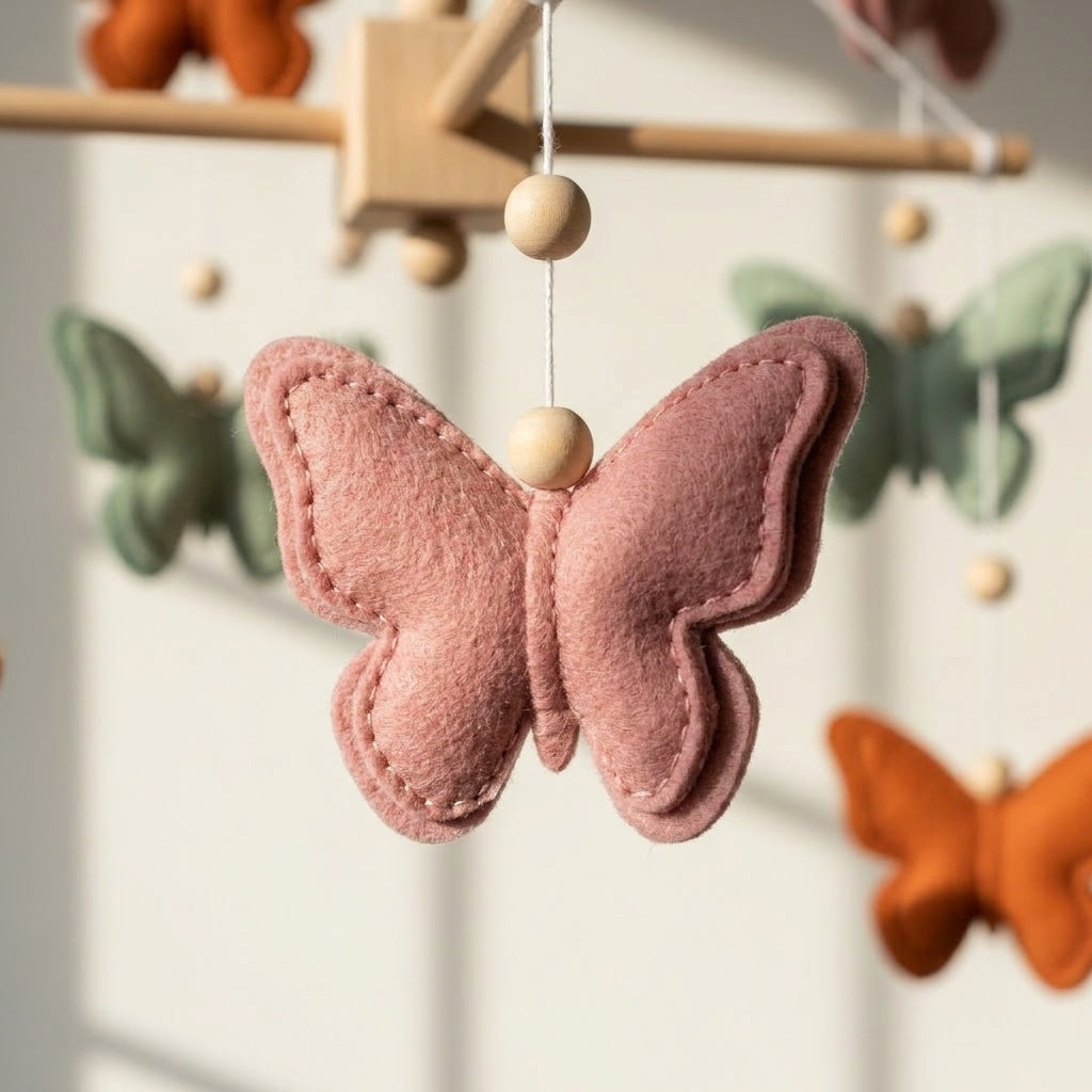 Felt Baby Mobile, Butterfly Nursery Decor, Personalized Crib Mobile, Gender Neutral Baby Gift