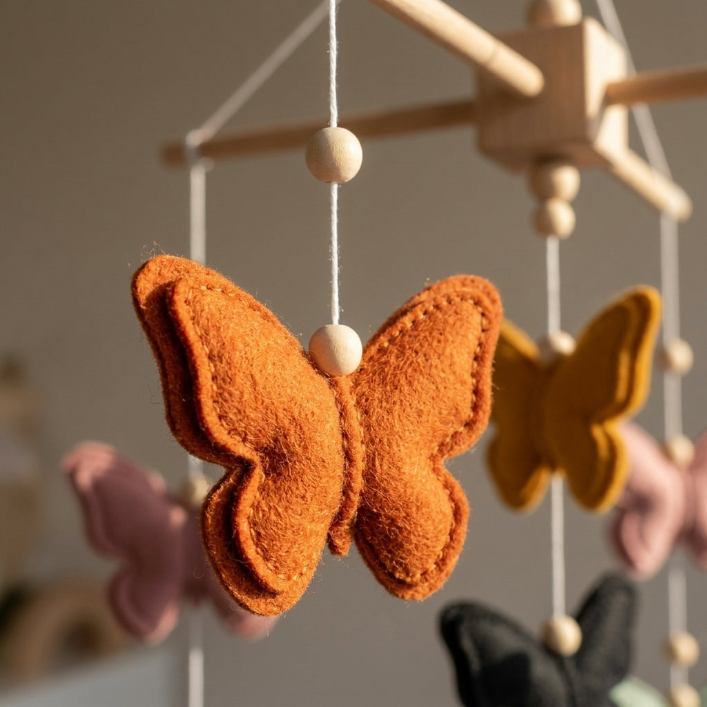 Felt Baby Mobile, Butterfly Nursery Decor, Personalized Crib Mobile, Gender Neutral Baby Gift