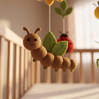 Insect Nursery Mobile, Felt Crib Mobile, Nature Theme Baby Decor, Montessori Toy for Nursery