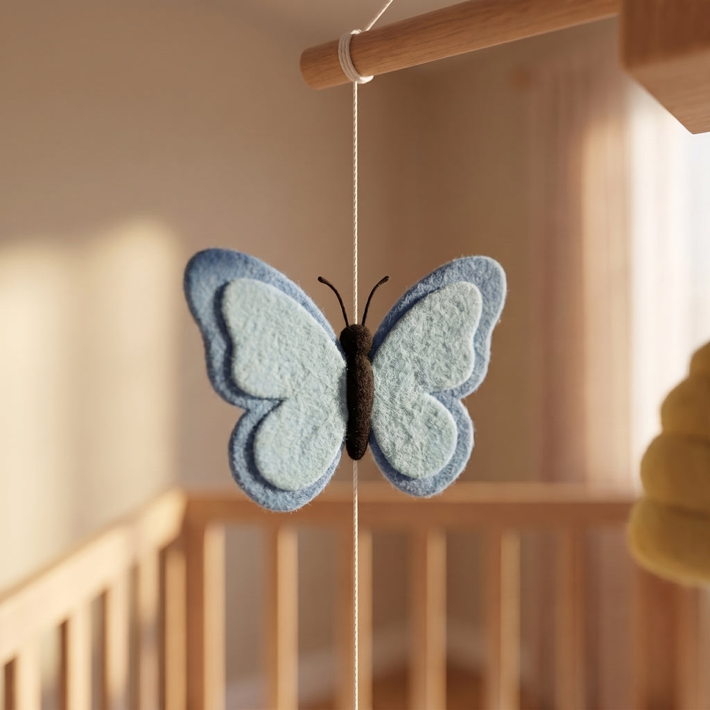 Insect Nursery Mobile, Felt Crib Mobile, Nature Theme Baby Decor, Montessori Toy for Nursery