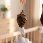 Owl Nursery Mobile, Felt Crib Mobile, Rustic Forest Baby Decor, Personalized Nature Theme Gift