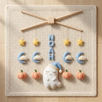 Personalized Felt Baby Mobile, Ghost Crib Mobile, Halloween Nursery Decor, Baby Shower Gift