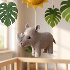 Rainforest Nursery Mobile, Felt Crib Mobile, Parrot and Tiger Baby Decor, Personalized Adventure Theme Gift