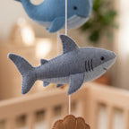 Under the Sea Mobile, Felt Crib Mobile, Whale and Turtle Baby Decor, Unique Marine Theme Gift