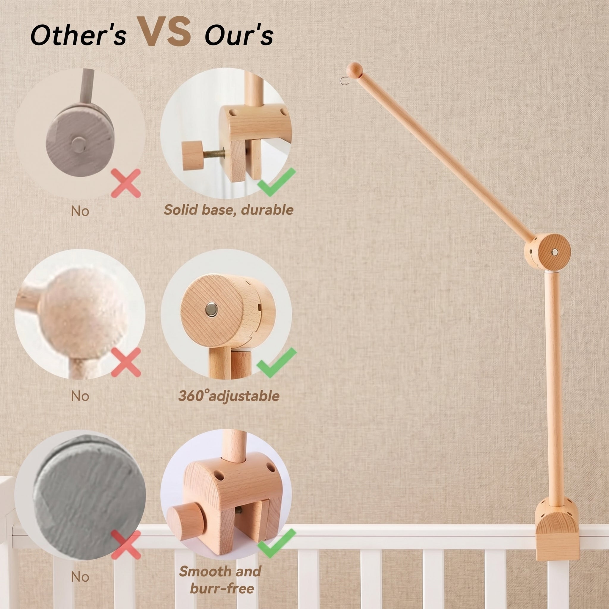Felt Baby Mobile, Teddy Bear Balloon Mobile, Crib Mobile, Baby Boy Gift